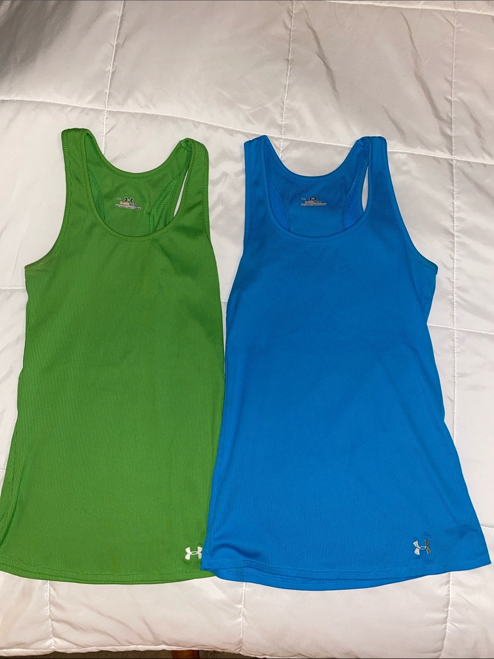 Under Armour Women’s Racerback Tank Tops - Green & Blue